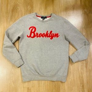 Grey Brooklyn Embroidered Sweatshirt